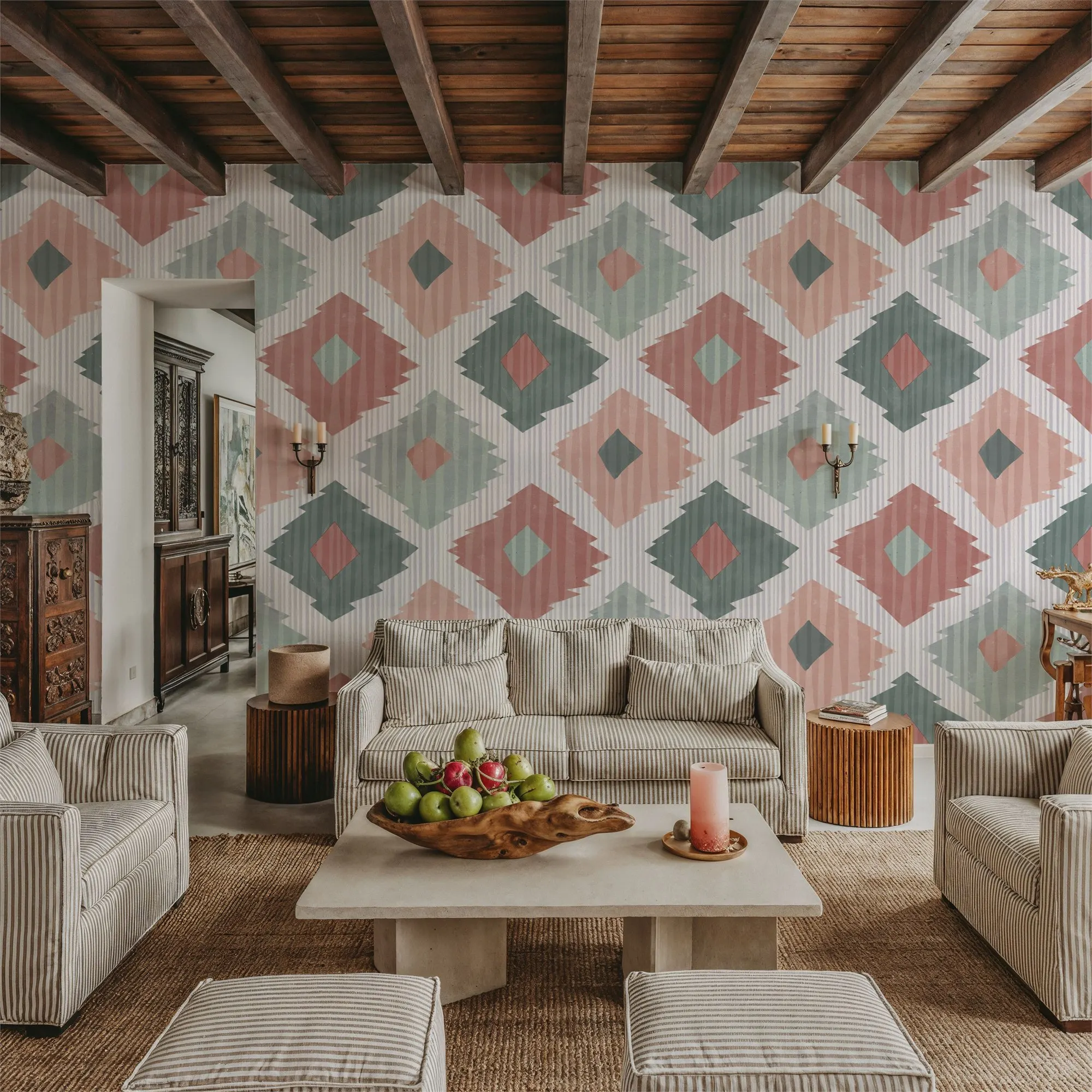 Niestandardowy wzór Ikat V Duż – Ikat Woven Fabric recenzja i cena