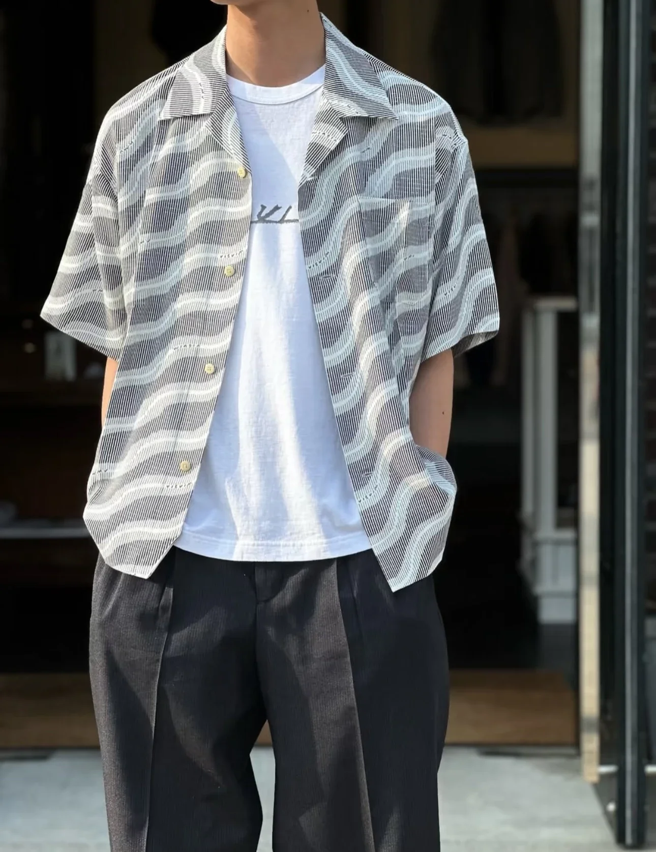 

VISVIM WMV KOFU COPA SHIRT S/S Гавайская рубашка в полоску 25SS