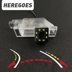 HD Wireless Car CCD Rear Camera Fisheye 8 12 Led Dynamic Night For Peugeot 2008 208 301 307 3008 06 07 08 508 607 806 807 RCZ
