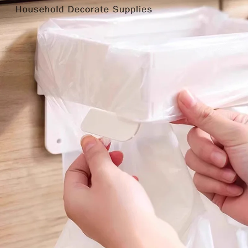 معلقة كيس قمامة حامل كيس النفايات قابل للطي رف معلق المنزل المطبخ الحمام المحمولة تخزين الرف