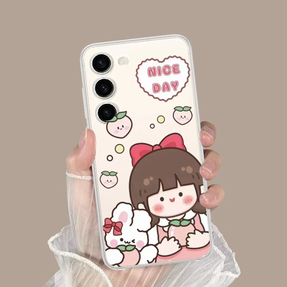 Cartoon Vitality girl Phone Case for Samsung Galaxy S8 8S G950F G950 A91 A80 A73 5G A72