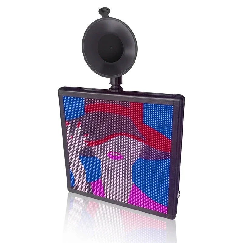 P4-64X64 Car Window Light Emotion Screen Sign Board Bluetooth APP Control RGB Lamp LED Display Car Accessories