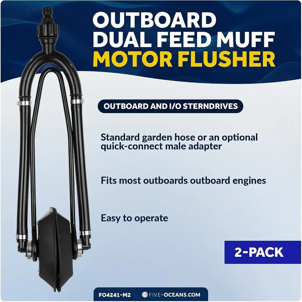 Marine Grade PVC Motor Mount, Coated Steel Bracket, Garden Hose Connector & Quick Connect Adapter Included