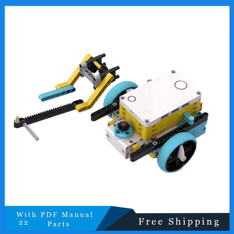 22 pçs moc criativo simples braço de levantamento modular blocos de construção modelo coletar brinquedos para crianças educação diy montagem presentes aniversário