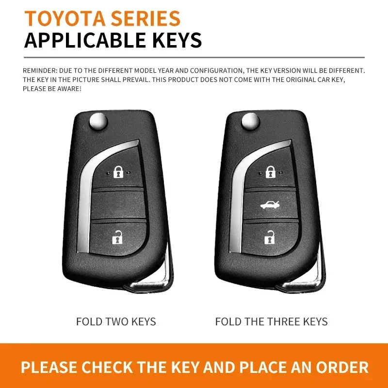 حافظة مفاتيح سيارة من سبائك الزنك غطاء جلدي ، تويوتا أوريس كورولا أفنسيس فيرسو ياريس أيجو سكايون TC IM Camry RAV4 إكسسوارات #2