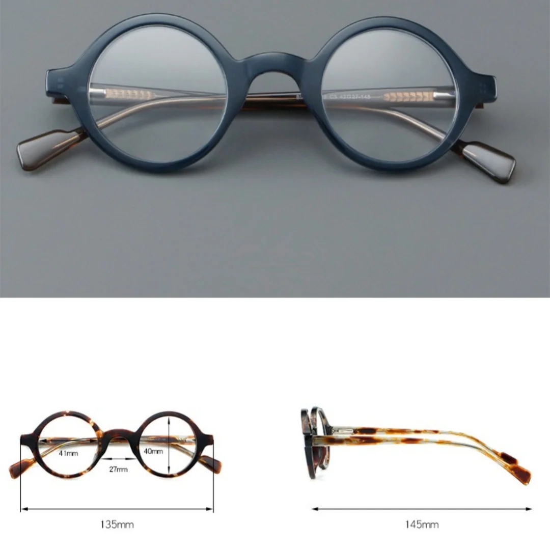 Retro Acetate Round Eyeglasses Frames Fashion Colorful Reading Glasses Unisex Myopia Prescription Glasses Women Optical Glasses