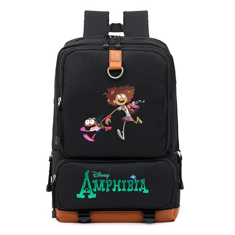 

Amphibia Teenagers School Book Bag Shoulder Portable Backpack Men Women Travel Daily Rucksack Mochila