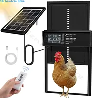 Solar Chicken Coop Door, Automatic Chicken Door Solar Powered & USB Charging, Auto Chicken Door 4 Modes with Timer & Light Senso