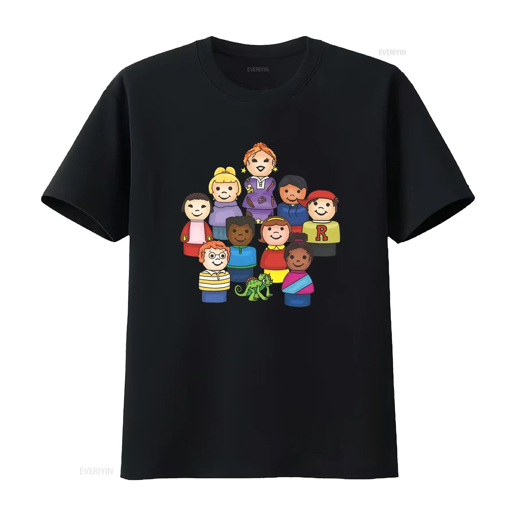 Little Magic School Bus Class Photo Heavy Cotton T Shirt vintage Washed streetwear Breathable Unisex designer clothes Stretched