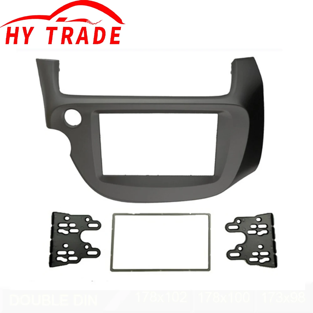 

HY For Honda Jazz Fit Radio DVD Stereo CD Panel Dash Mounting Double Din Facia Installation Trim Fascia Kit Face Frame Bezel