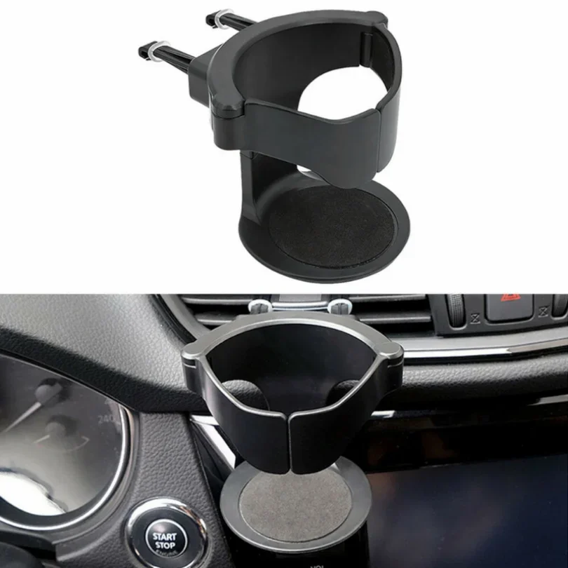 Car Cup Holder Air Vent Horizontal Blade Outlet Bottle Mount Stand Drink Bracket 1pc