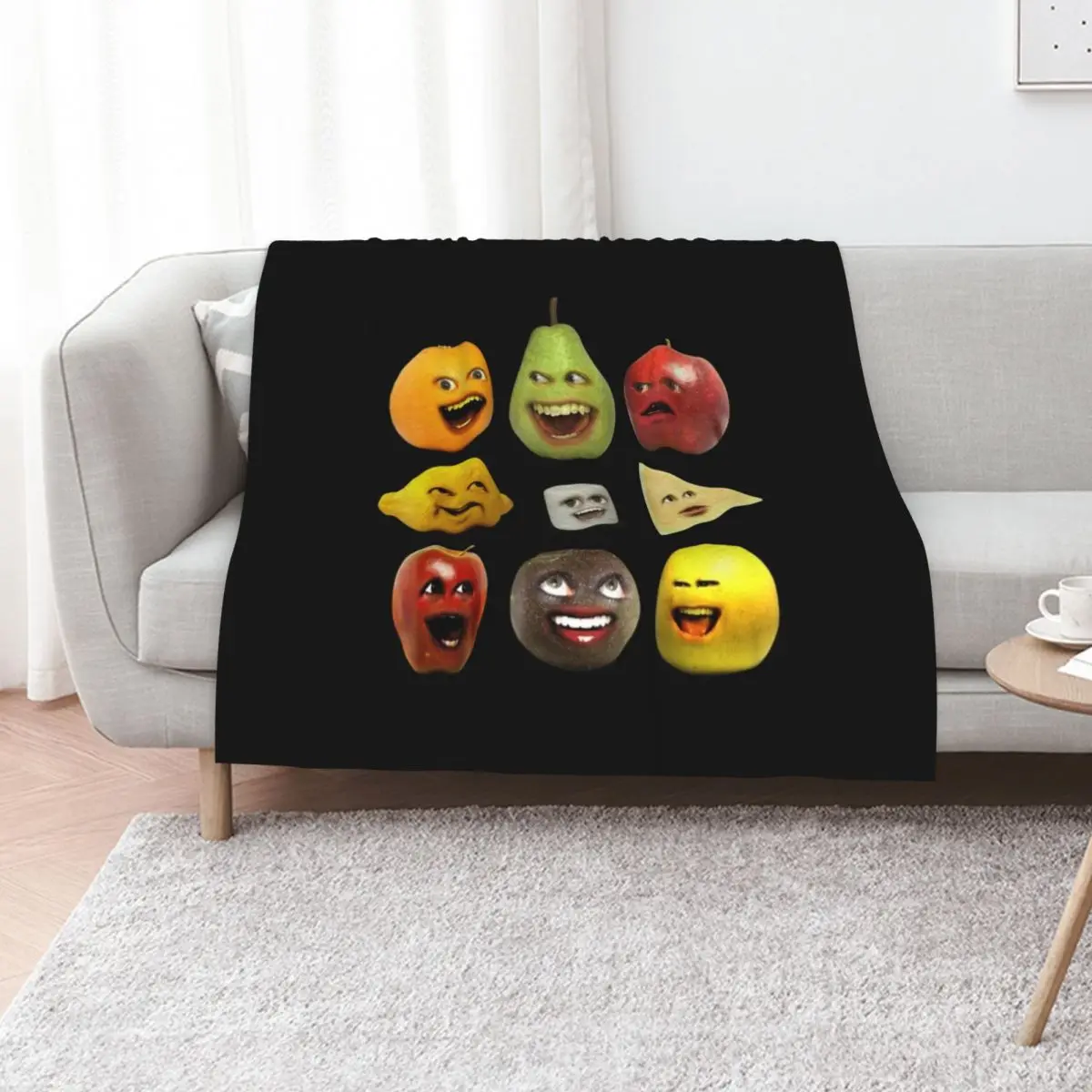 Annoying Orange And Characters Throw Blanket Luxury Thicken Decorative Throw Sofa Throw Soft Beds halloween funny gift Blankets