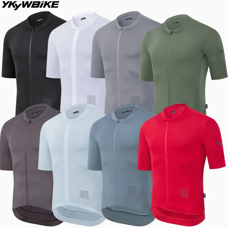 

YKYWBIKE 2025 Мужская профессиональная велосипедная майка, легкая рубашка для шоссейного велосипеда с короткими рукавами, велосипедная майка, одежда для велоспорта, гонки