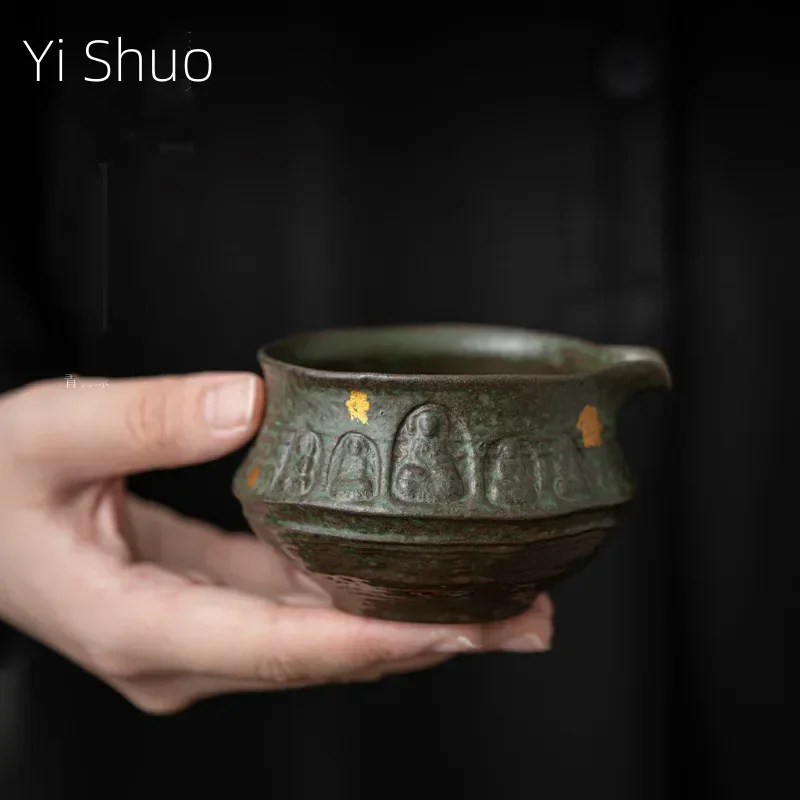 

Пустой кувшин Zhai Dunhuang с бронзовой глазурью Кунг-фу Чайный сервиз Old Rock Clay Домашний кувшин для чая Ретро чайный горшок Ча Хай Гун Дао Bei