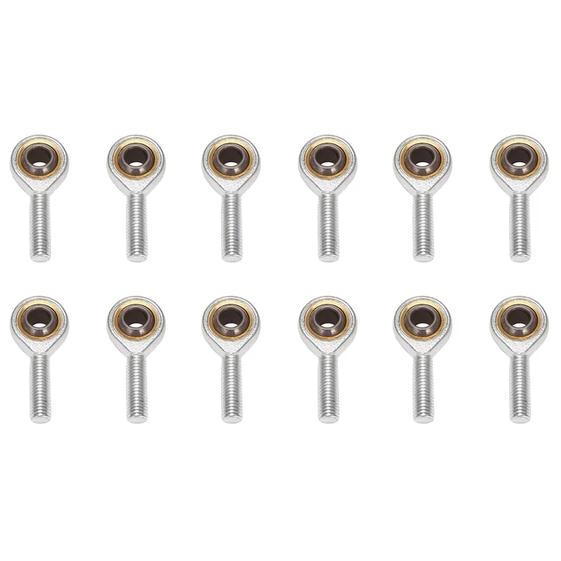 

ABRU-12Pcs M10 X 1.5 Male Rod End Rose Joint Right Hand Thread 10Mm Metric Bronze SA10