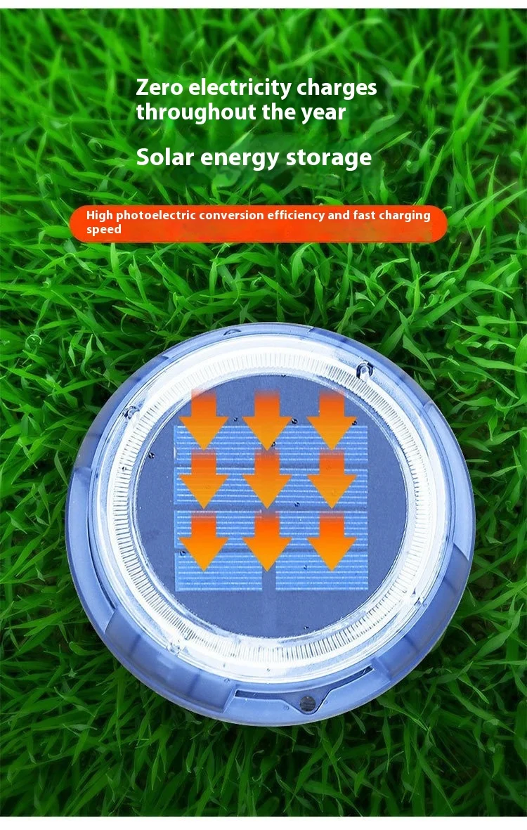 Solar LED Ground Lights, Outdoor Waterproof Lights, Garden Decoration Lawn Lights, and Ground Insert Lights