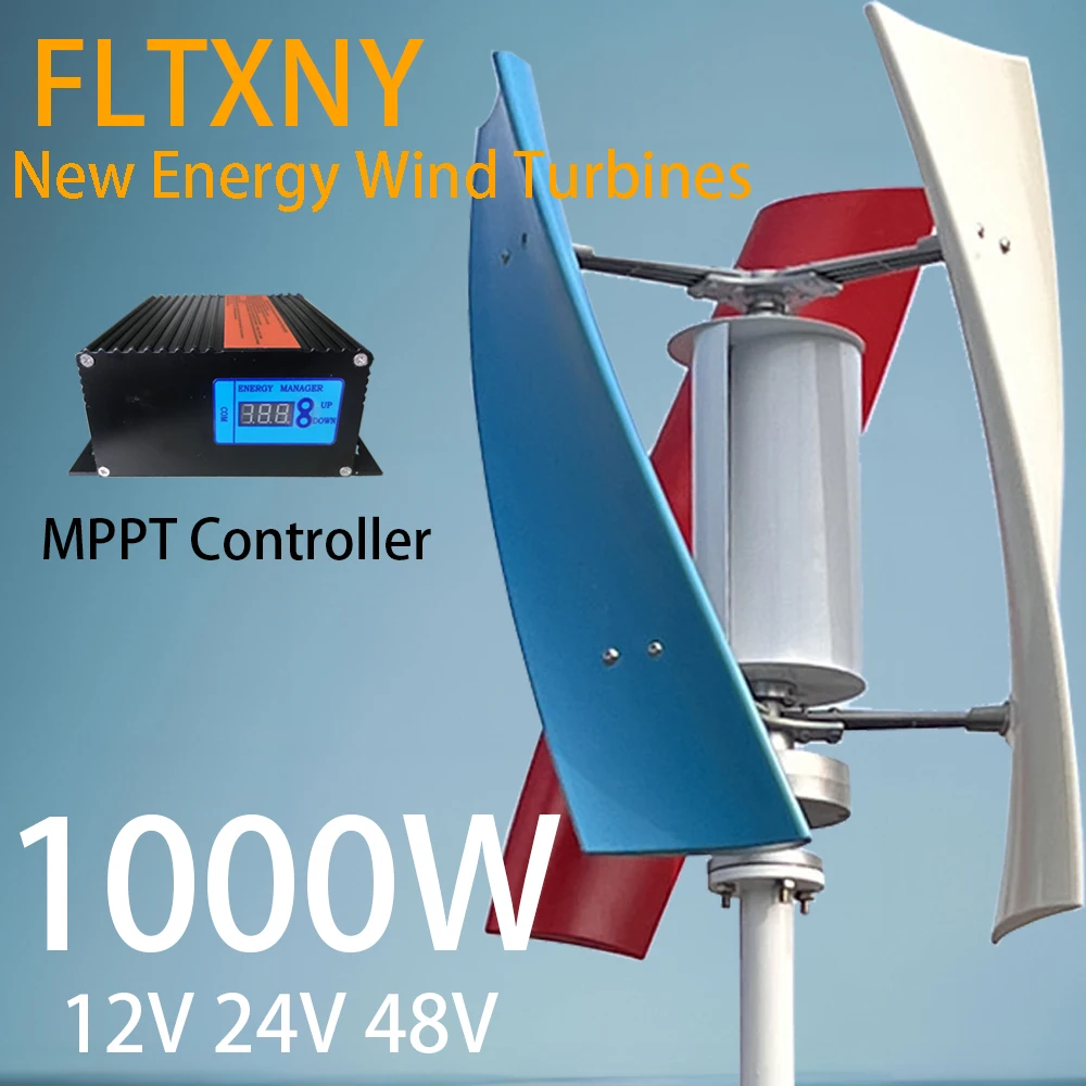 Wind Generator 1000w Inner Air Duct 600w 800w Small Free Energy Wind Turbine Power Permanent Maglev 12v 24v With MPPT Controller