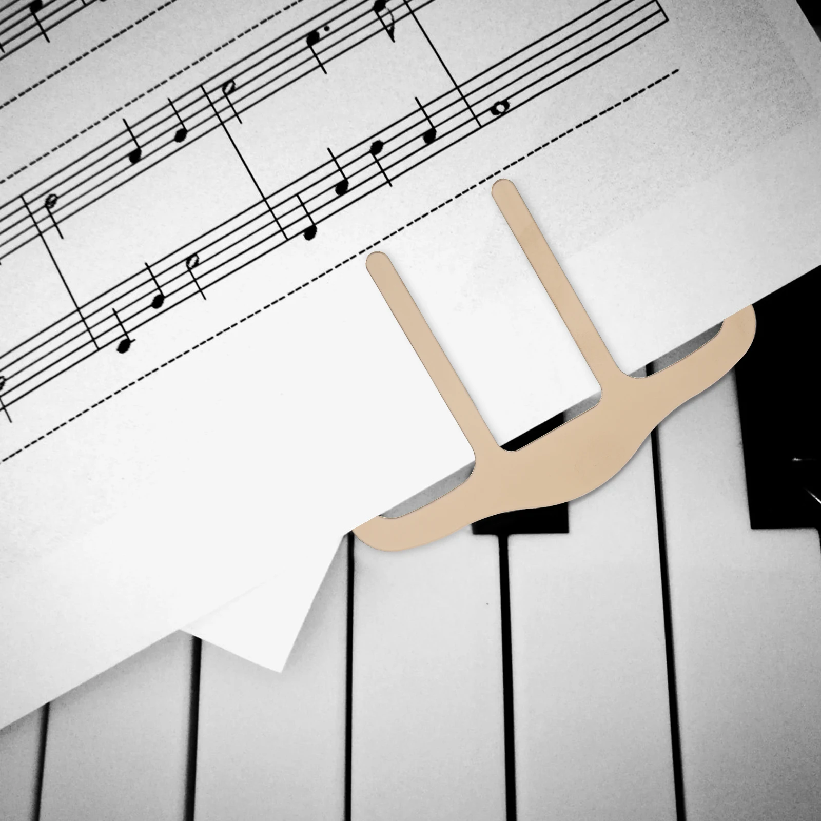 

2Pcs Piano Music Page Clip Compact Size Sheet Music Holder Metal Clips Excellent Practicability Durability Portable