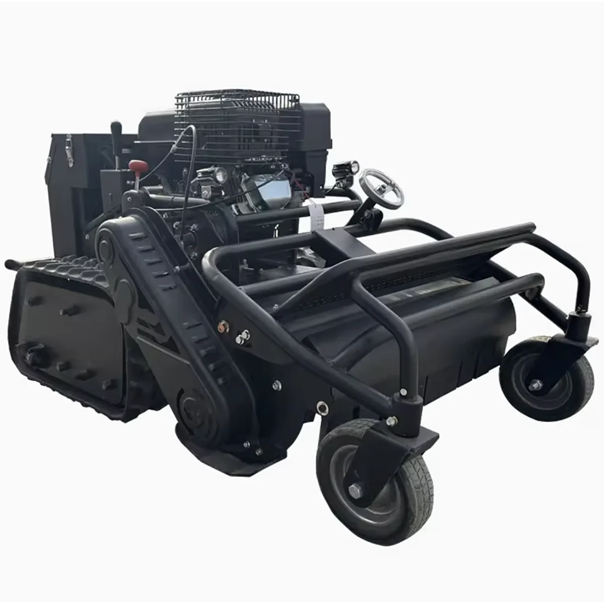 Diesel power Four axis Swing blade Remote Control tracked lawn mower, intelligent mountain unmanned electric weeding machine