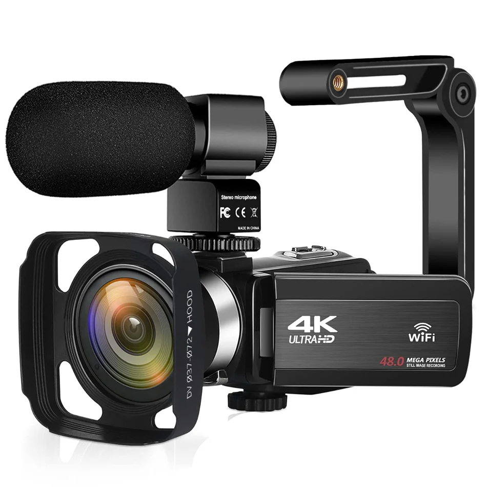 Cámara De Vlogging ORDRO Z36 4K – 64 MP, Zoom Digital 18X, Pantalla Abatible Y Visión Nocturna