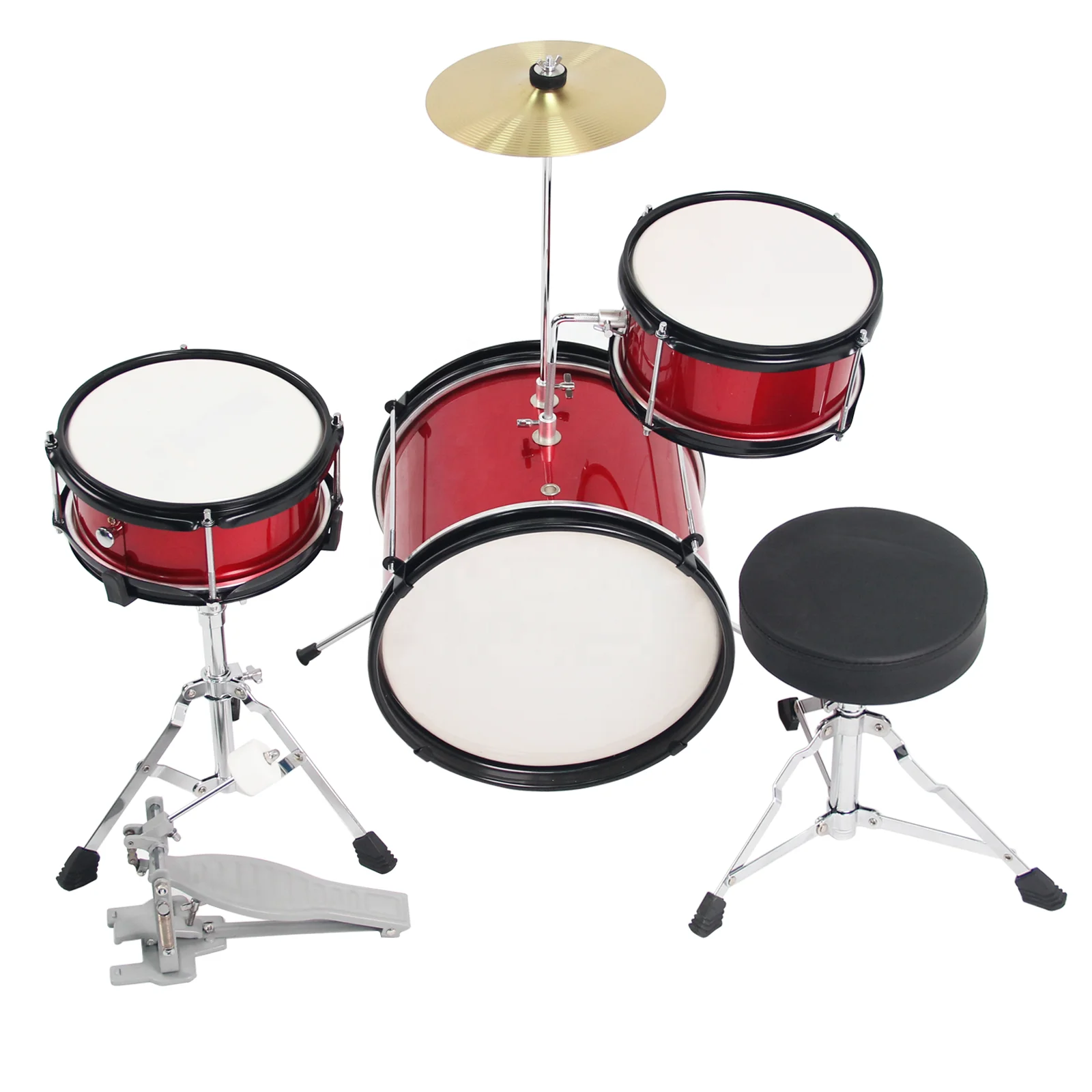Cheap Price 3 Drums And 1 Cymbals Western Percussion Instruments Can Be Customizede Children's Drum Set