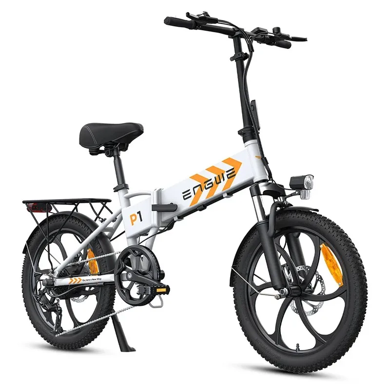 ENGWE P1 Foldable Electric Bike, 250W 36V 13Ah 25km/H 50-100KM 40N.M Torque Sensor 7 Speeds 20*3 Inch Tire