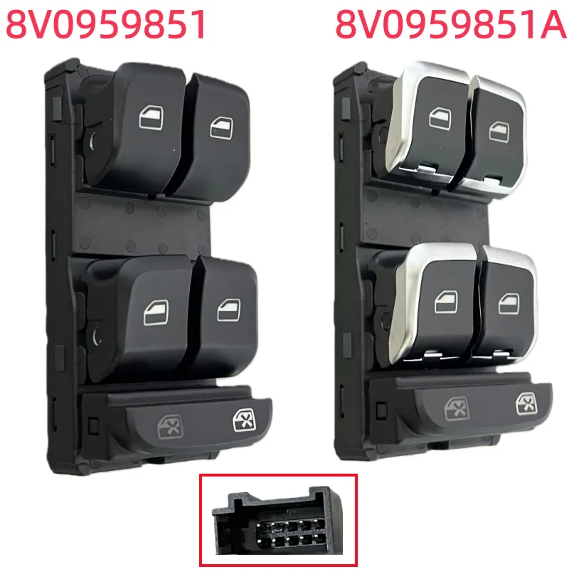 Botón de Control de elevador de janela principal de energia elétrica de coche para Audi A3 Sportback RS3 8V0959851 8V0959851A