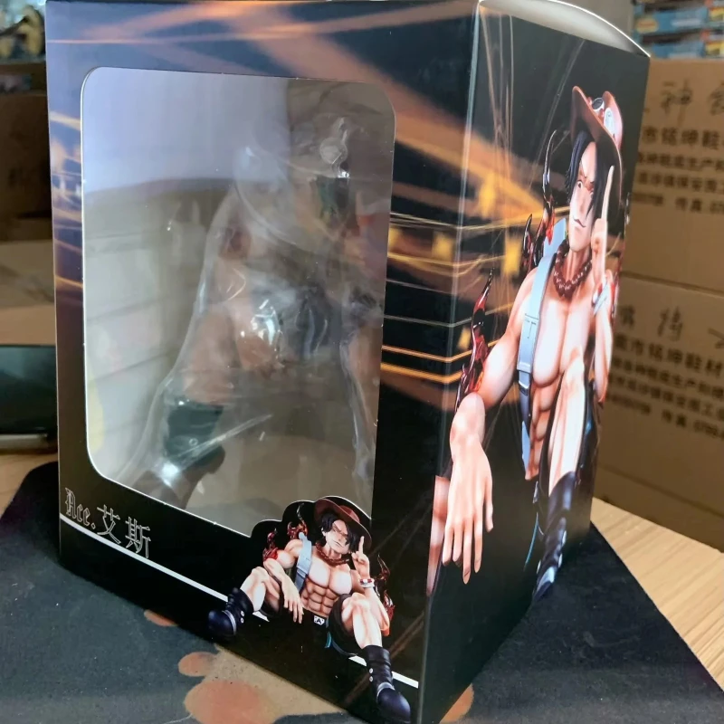 15cm nova figura de anime de uma peça portgas d ace periférico pvc modelo cena estátua carro ornamentos decorativos crianças presentes aniversário brinquedo
