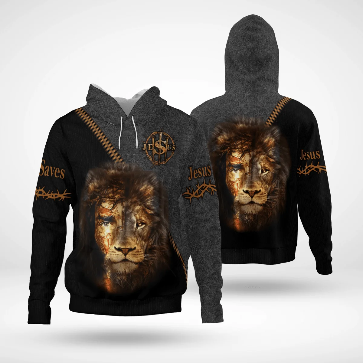  Man's Hoodie Christian Jesus Retro Sweatshirts 3D Printed Latin Cross Animal Tiger Graphic Men Pullover God Man Clothing Autumn