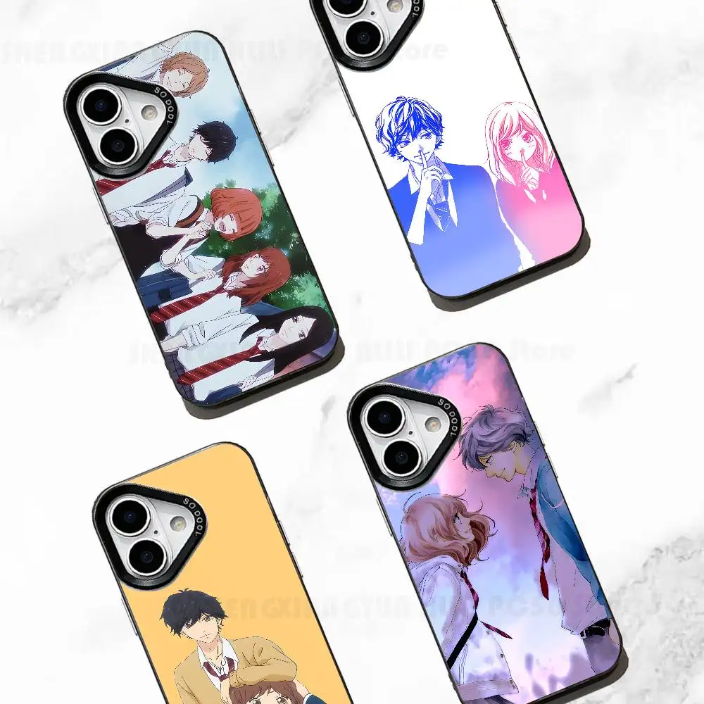 

Blue S-Spring Ride Anime Phone Case For IPhone 17 16e 16 15 14 13 12 Pro Max X XR XS MAX Back Cover