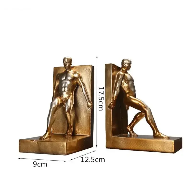 الحديثة تمثال راتنج الحرف اليدوية الديكور الرجل الذهبي عارية ديفيد الحرف والمفروشات اكسسوارات ديكور منزلي حديث