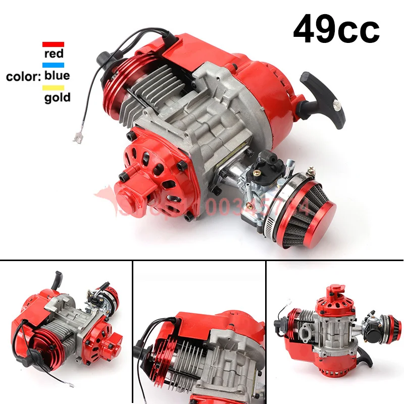 49CC Aluminum Pull Start Engine with Air Filter for Mini Moto Pocket ATV Quad Dirt Bike Dirt Bike