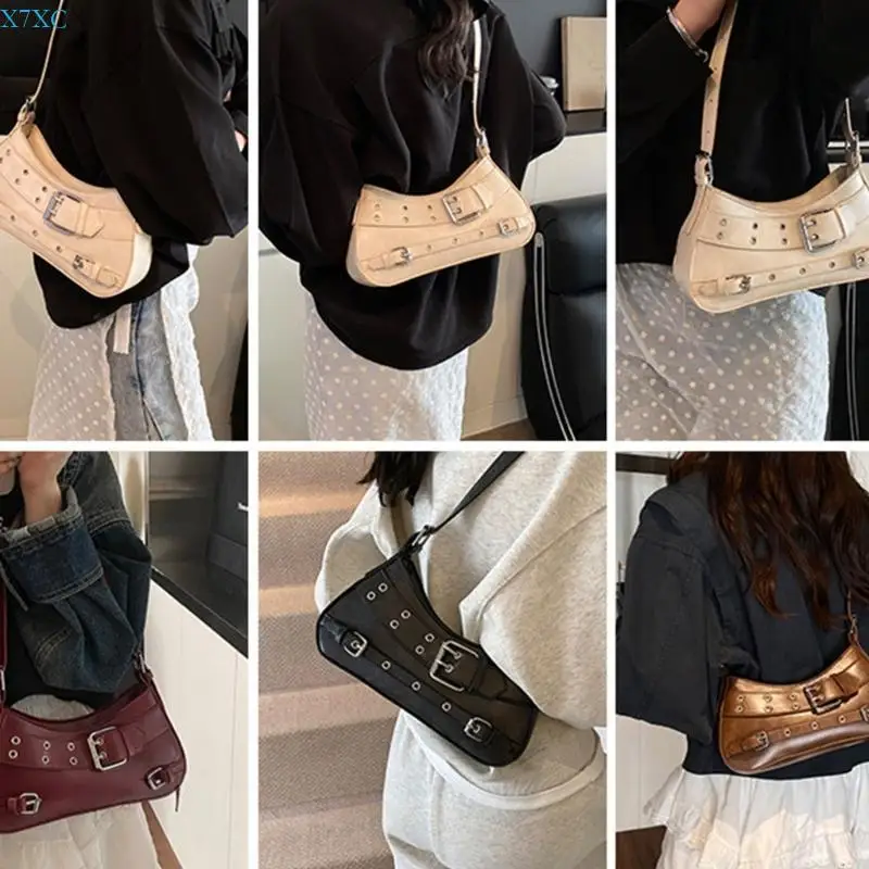 X7XC Simple Purse Handbag Under the Arm Purses Sweet Clutch Purse with Zipper Closure Shoulder Bags for Women Girls Gifts