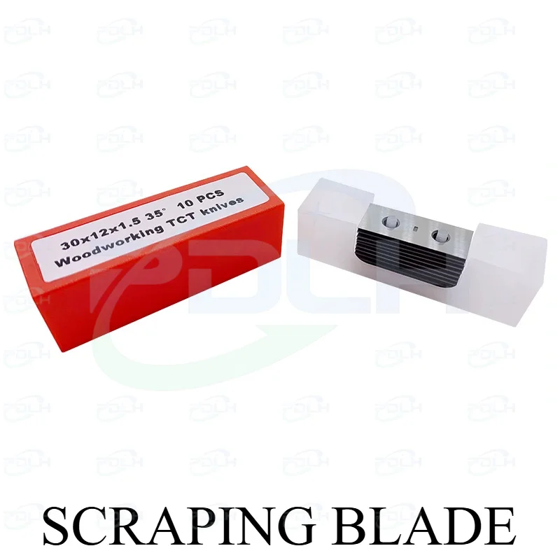 10PCS 30/50x12x1.5mm 35° Carbide Scraping Blade For Heavy Duty Spiral Cutterhead Tool