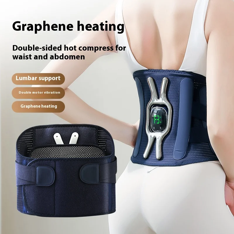 Cordless Heating Pad For Back Pain Relief, Lumbar Massaager with Heat, Heated Neck Belt Abdomen leg Lumbar Support massager