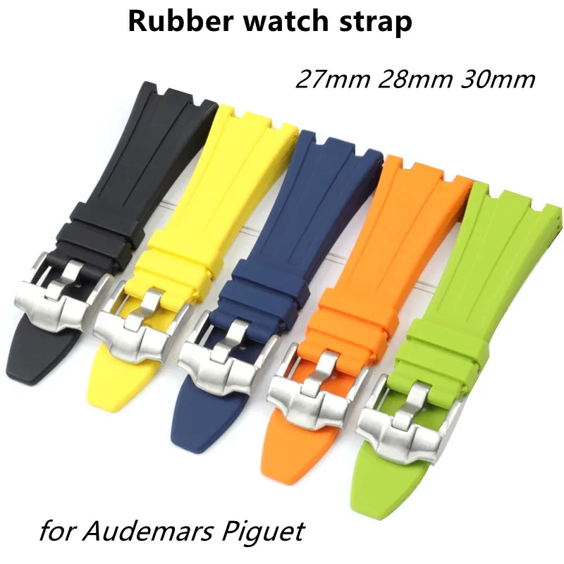 Rubber Silicone Watch Strap for AP Audemars Piguet Royal Oak Offshore 15703 26020 26170 26178 Watch Bracelet 27 28mm 30mm Belts