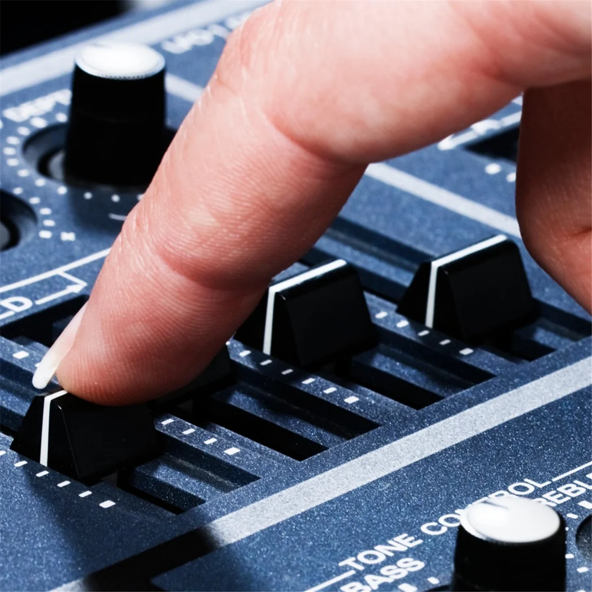 SMIEA 10 Buah Tutup Fader Tutup Tombol Pengganti Kenop Slider Fader Mixer untuk Aksesori Konsol Mixer