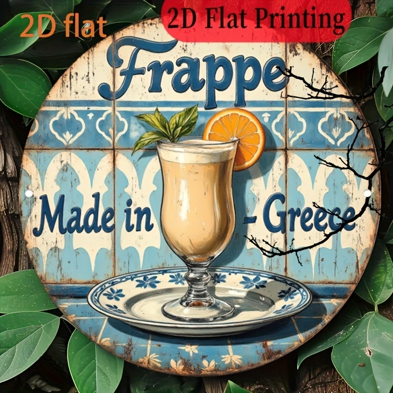 2D 1PCS 20CM Retro American Style Refreshing Wooden Round Plate Furniture Hanging Wall Decoration Bar Restaurant Decoration