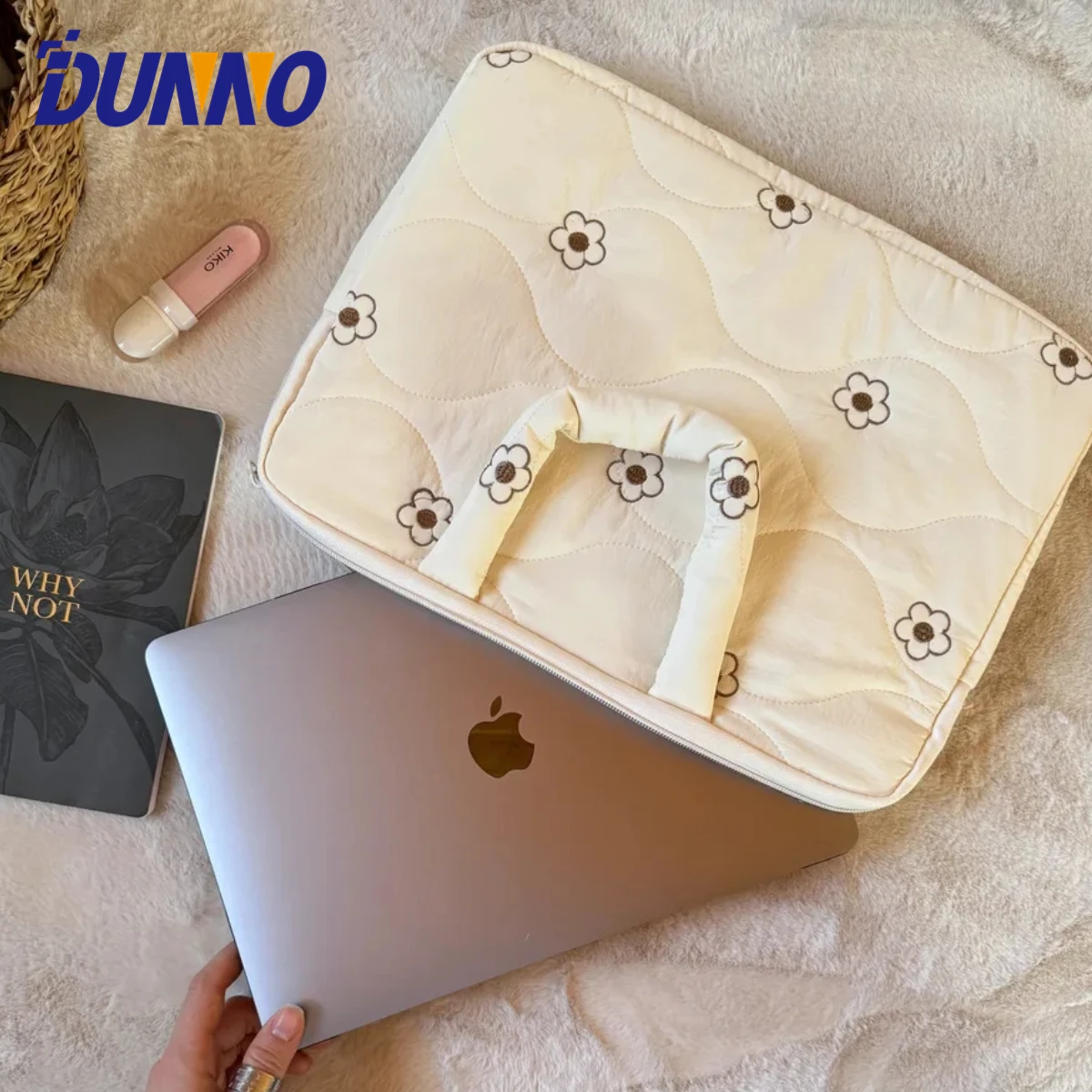 

13 inch SleeveNew Flower Quilting Laptop Bag for Macbook HP Asus Acer Lenovo Samsung Soft Tablet Carry Bag Accessories