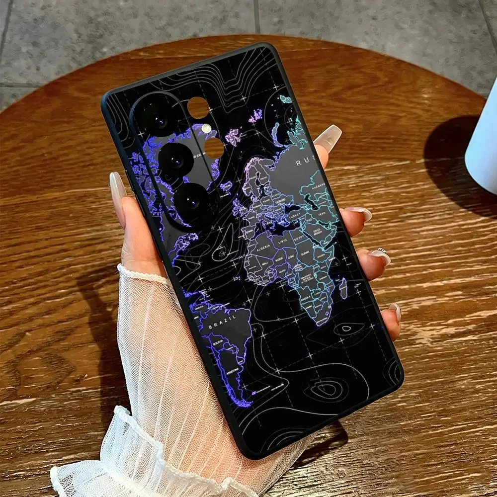 Aircraft route design Hot Phone Case For Samsung Galaxy S26 S25 S24 S23 S22 S21 Plus Ultra Fold A Soft Black