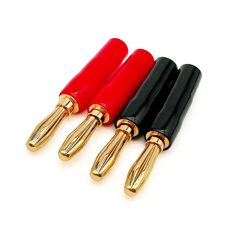 4/10/18/24Pcs Screw Type 4mm Banana Plugs Male Connector HIFI Audio Speaker Cable Adapter Sound Amplifier Wire Banana Plugs Jack