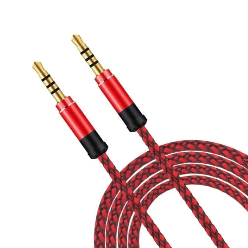 B03F Universal 3.5mm Male to Male Audios Cable with Gold Plated Connectors and AntiTangle Nylon Braiding 3.5mm Cable