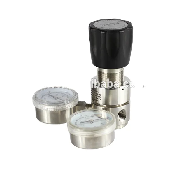 3500 psi Inlet to 0 psi Outlet Pressure Adjustable Liquid Nitrogen Air Pressure Regulator