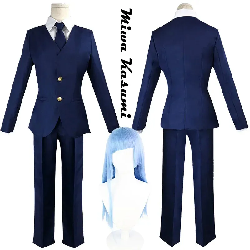 

Anime Miwa Kasumi Cosplay Jujutsu Kaisen Cosplay Costume Coat Pants Wig Full Set Halloween Carnival Party Women Costume
