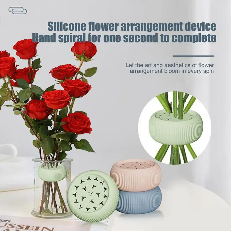 Spiral Ikebana Stem Holder Silicone Spiral DIY Bouquet Holder DIY Wedding Bouquet Holder For Plant Stems Stalks And Vines Flower