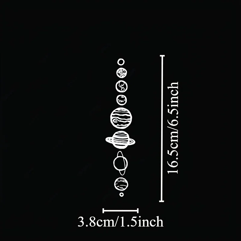 Galaxy Space Theme Sticker PET Decals 5 Planets Mountain Bike Frame Fork Waterproof UV Resistant Cycling Decor