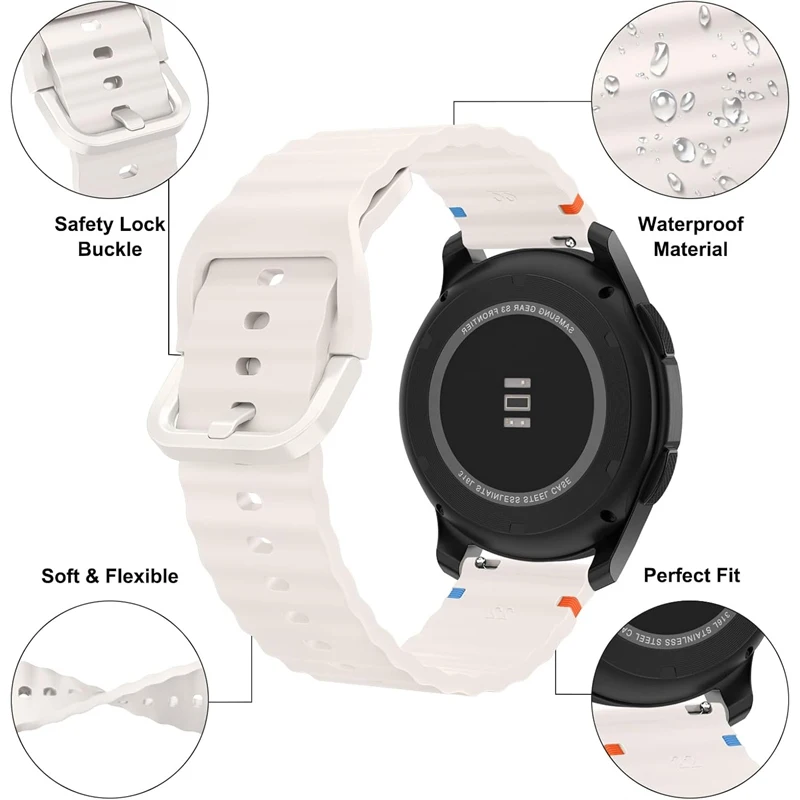 22 مللي متر 20 مللي متر سيليكون حزام لساعة سامسونج جالاكسي 7 6 5 4 44 مللي متر 40 مللي متر 6 كلاسيكي نشط 2 سوار رياضي لساعة هواوي Gt