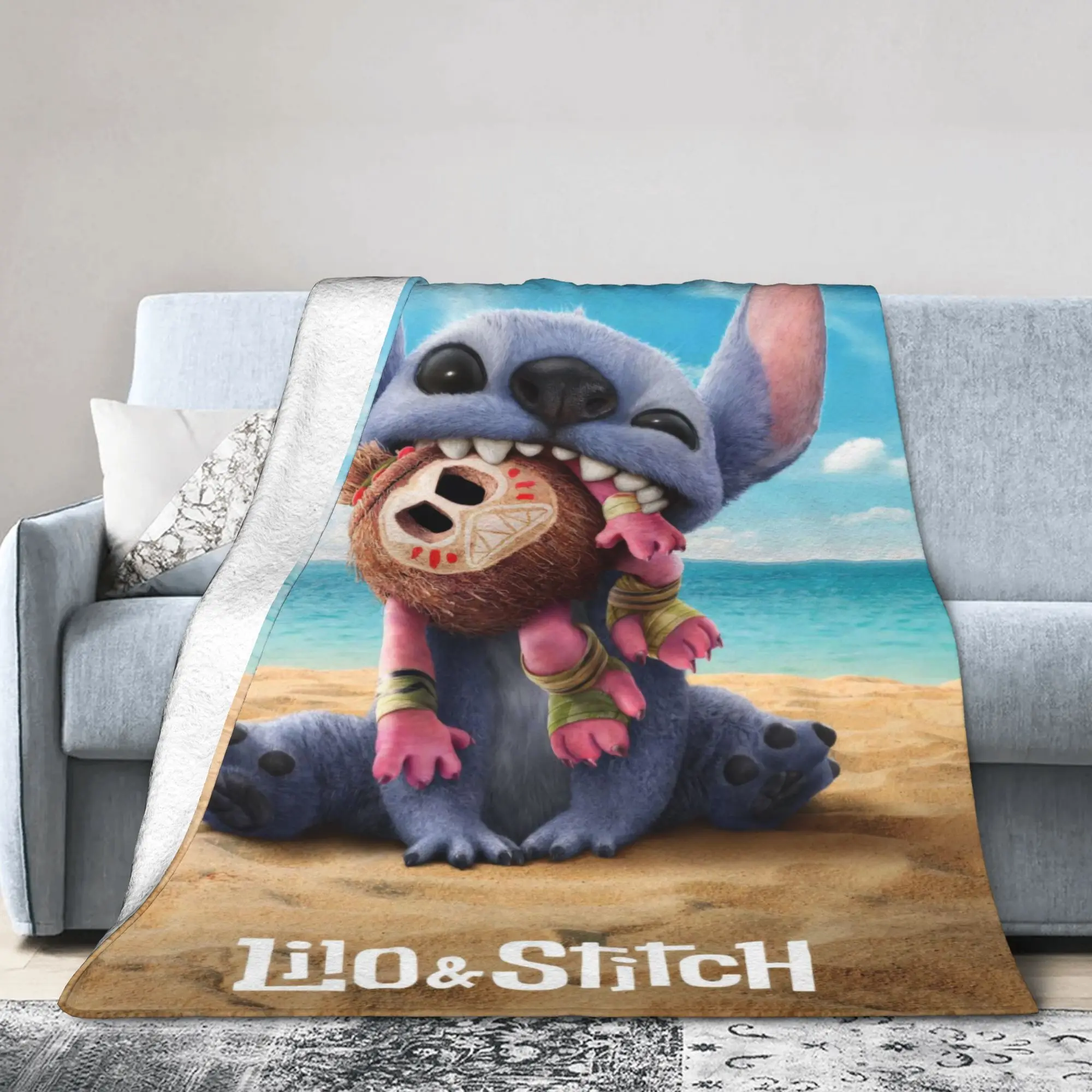 ليلو وستيتش 2025 بطانية دافئة ناعمة الفتيات الفتيان أفخم رمي بطانية مضحك الأريكة كرسي الفانيلا المفرش أريكة غطاء سرير