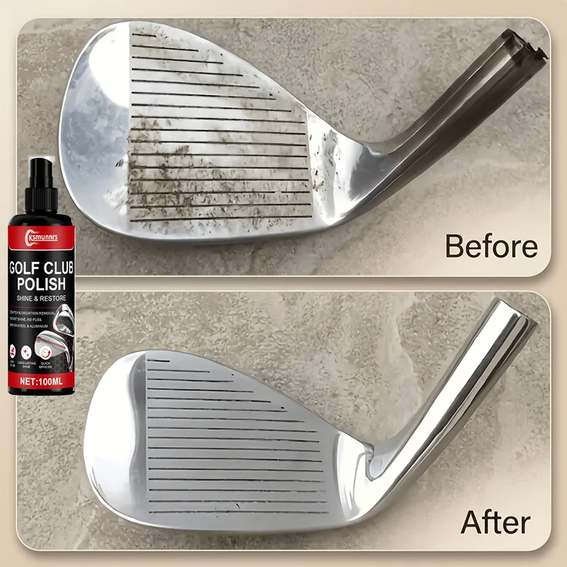 Golf Club Polishing Spray for Metal Surfaces Rust Remover And Scratch Cleaner - Enhances Golf Club Appearance