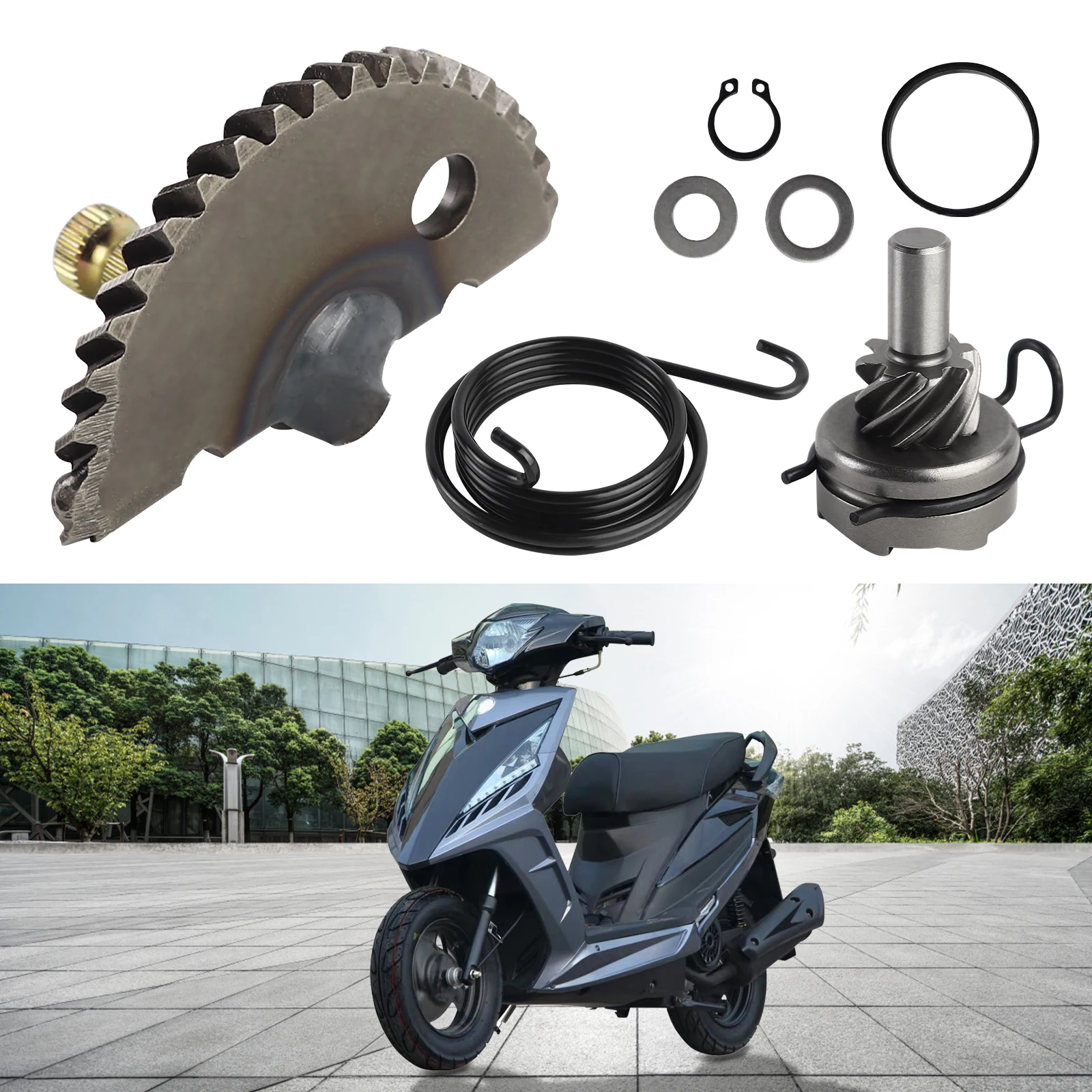 Kickstart Kick Start Gear Shaft Rebuild Kit for GY6 49cc 50cc 100cc 139QMB 139QMA Chinese Scooter Moped ATV Go Kart Engine